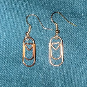 HEART PAPERCLIP EARRINGS